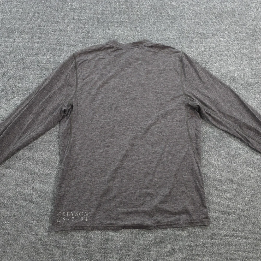 Greyson Shirt Mens Medium Gray Guide Sport Long Sleeve Brrr Performance Tee Golf